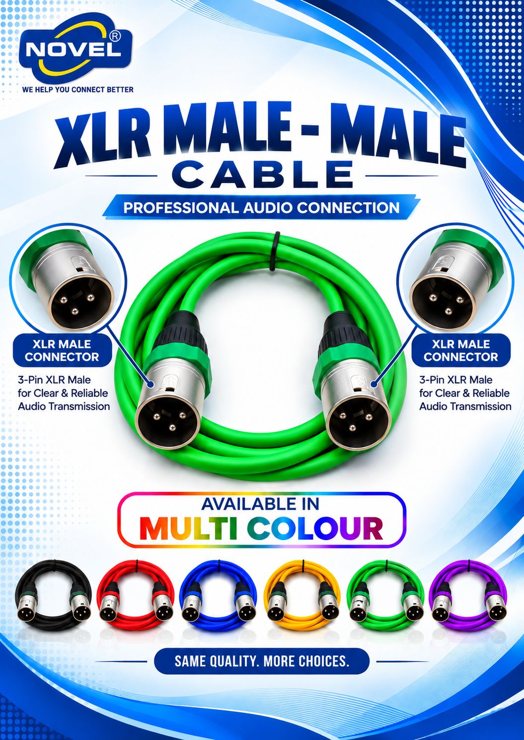 NOVEL XLR MALE - XLR MALE CABLE 20 YARD