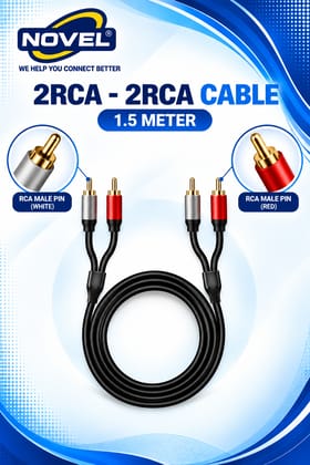 NOVEL 2 RCA - 2RCA METAL CABLE 1.5 METER