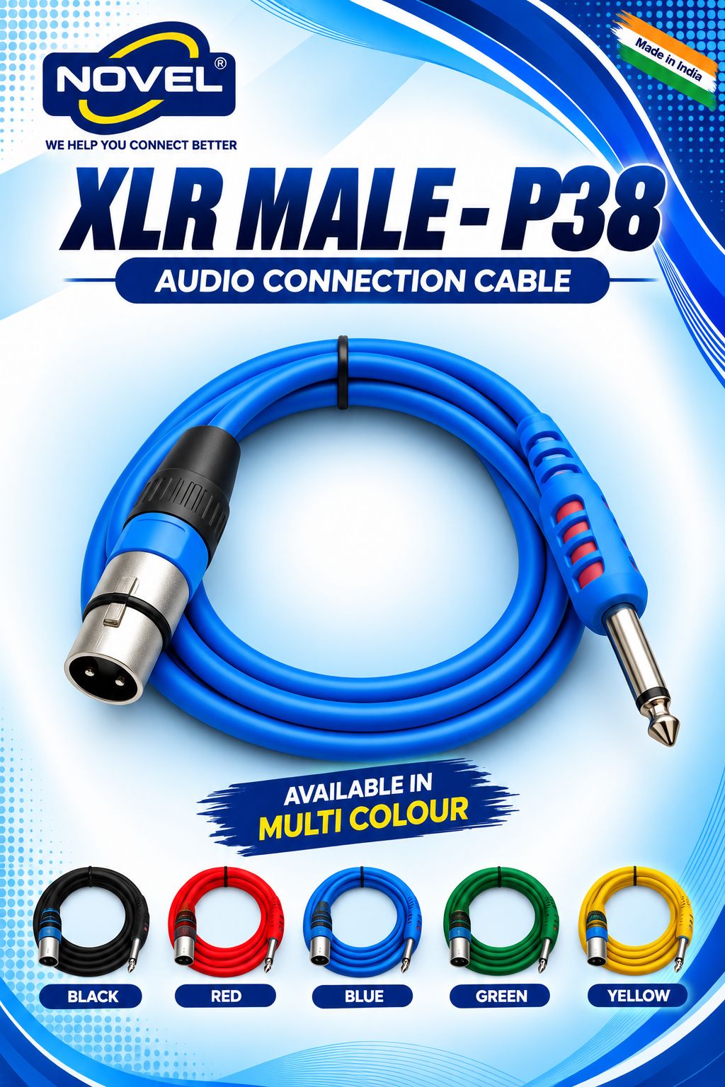 NOVEL P38 - XLR MALE CABLE 10 YARD